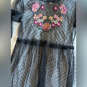 Black Polka Dot Lace Dress